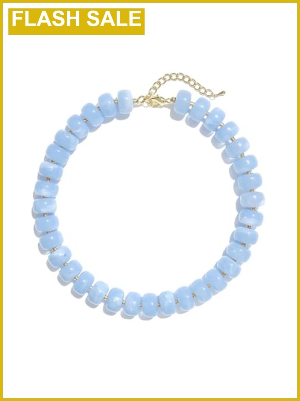 Chunky Acrylic Beaded Necklace Lobster Clasp Adjustable Statement